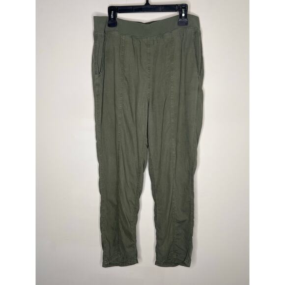 Faherty Arlie Pull On High Waisted Tapered Utility Pants Thyme Women's Size XL - Picture 3 of 11